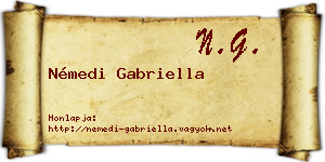 Némedi Gabriella névjegykártya